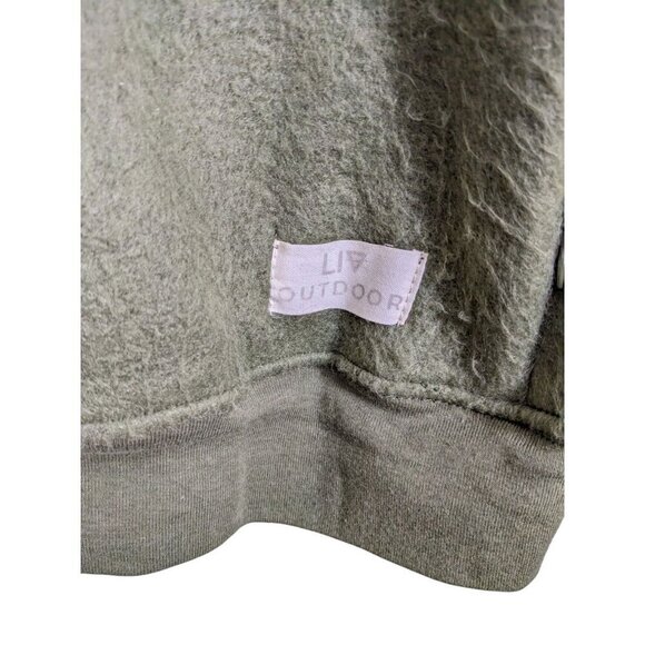 Liv Outdoor Life Integrity Earth Mens Sweatshirt Army Green Soft Fuzzy Size XL - Picture 7 of 7